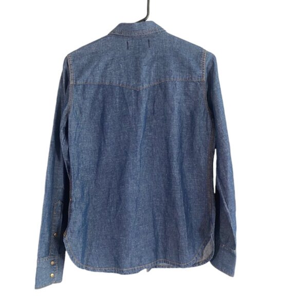 Madewell X Daryl K Blue Denim Long Sleeve Collared Button Down Shirt Women Sz S - Picture 2 of 9